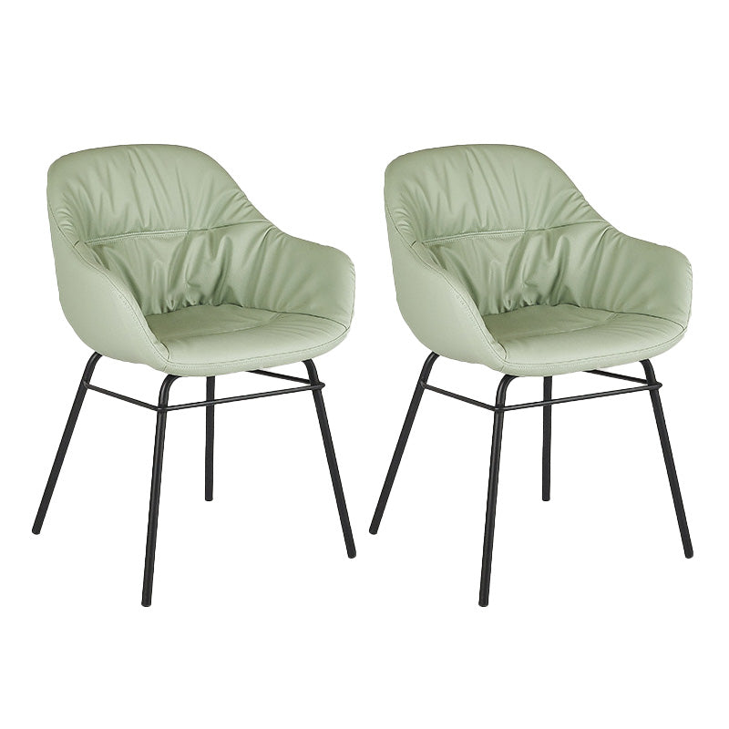 フェイクレザーダイニングチェアインダストリアルスタイルウィングバックアームチェア