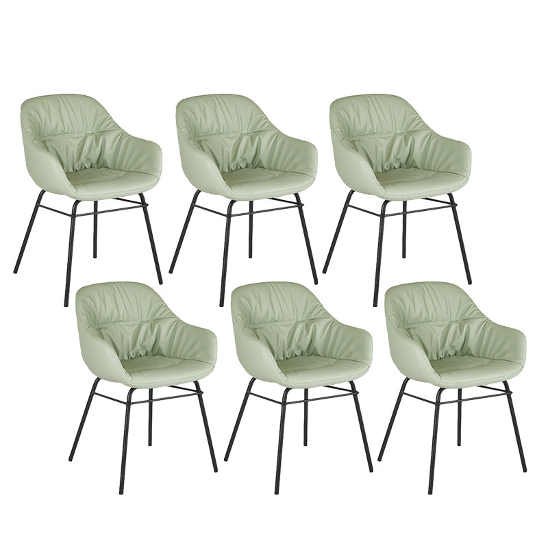 フェイクレザーダイニングチェアインダストリアルスタイルウィングバックアームチェア