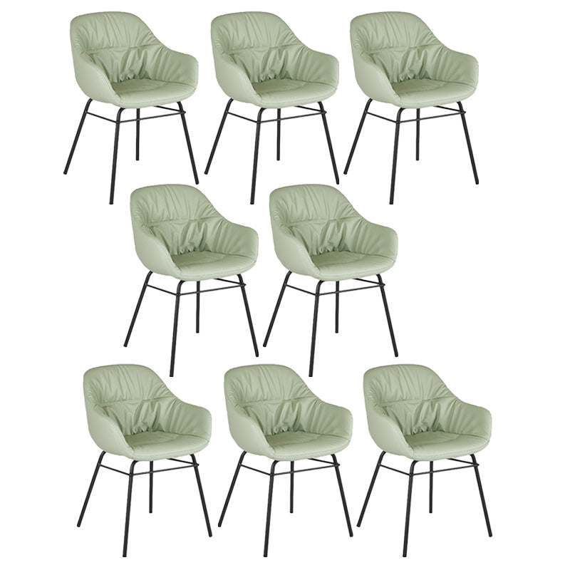 フェイクレザーダイニングチェアインダストリアルスタイルウィングバックアームチェア