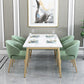Metal Glam Style Side Chair Wingback Arm Chair with Gold Legs Clearhalo 'Dining Chairs' 'Dining Tables & Seating' 'dining_chair' 'furn' 'furn_dining_chair' 'Furniture' 'Kitchen & Dining Furniture' 6814451