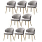 Metal Glam Style Side Chair Wingback Arm Chair with Gold Legs Grey 8 Piece Set Clearhalo 'Dining Chairs' 'Dining Tables & Seating' 'dining_chair' 'furn' 'furn_dining_chair' 'Furniture' 'Kitchen & Dining Furniture' 6814462
