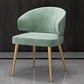 Metal Glam Style Side Chair Wingback Arm Chair with Gold Legs Light Green 1 Piece Clearhalo 'Dining Chairs' 'Dining Tables & Seating' 'dining_chair' 'furn' 'furn_dining_chair' 'Furniture' 'Kitchen & Dining Furniture' 6814468