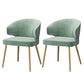 Metal Glam Style Side Chair Wingback Arm Chair with Gold Legs Light Green 2 Piece Set Clearhalo 'Dining Chairs' 'Dining Tables & Seating' 'dining_chair' 'furn' 'furn_dining_chair' 'Furniture' 'Kitchen & Dining Furniture' 6814469