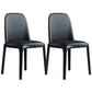 Modern Style Home Dining Side Chair Wood Parsons Armless Chair Black 2 Piece Set Clearhalo 'Dining Chairs' 'Dining Tables & Seating' 'dining_chair' 'furn' 'furn_dining_chair' 'Furniture' 'Kitchen & Dining Furniture' 6814475