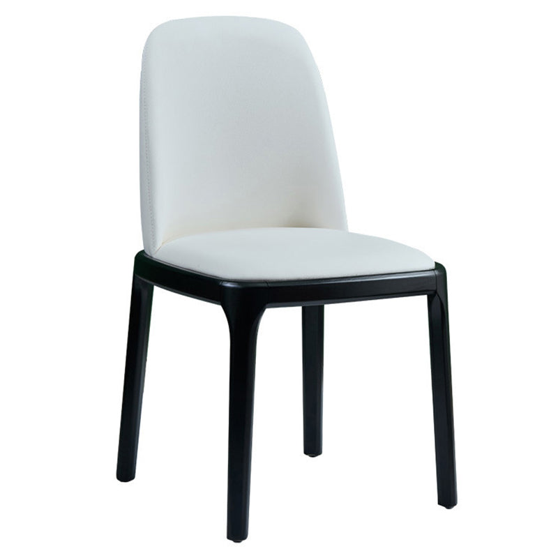 Modern Style Home Dining Side Chair Wood Parsons Armless Chair White 1 Piece Clearhalo 'Dining Chairs' 'Dining Tables & Seating' 'dining_chair' 'furn' 'furn_dining_chair' 'Furniture' 'Kitchen & Dining Furniture' 6814492
