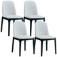 Modern Style Home Dining Side Chair Wood Parsons Armless Chair White 4 Piece Set Clearhalo 'Dining Chairs' 'Dining Tables & Seating' 'dining_chair' 'furn' 'furn_dining_chair' 'Furniture' 'Kitchen & Dining Furniture' 6814494
