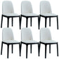 Modern Style Home Dining Side Chair Wood Parsons Armless Chair White 6 Piece Set Clearhalo 'Dining Chairs' 'Dining Tables & Seating' 'dining_chair' 'furn' 'furn_dining_chair' 'Furniture' 'Kitchen & Dining Furniture' 6814495