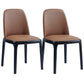 Modern Style Home Dining Side Chair Wood Parsons Armless Chair Brown 2 Piece Set Clearhalo 'Dining Chairs' 'Dining Tables & Seating' 'dining_chair' 'furn' 'furn_dining_chair' 'Furniture' 'Kitchen & Dining Furniture' 6814508