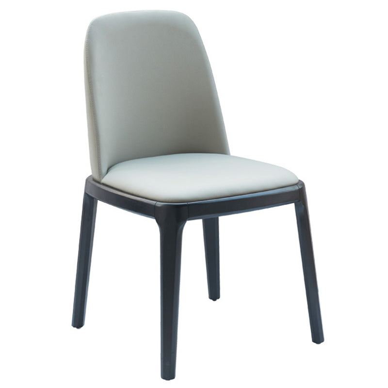 Modern Style Home Dining Side Chair Wood Parsons Armless Chair Smoke Gray 1 Piece Clearhalo 'Dining Chairs' 'Dining Tables & Seating' 'dining_chair' 'furn' 'furn_dining_chair' 'Furniture' 'Kitchen & Dining Furniture' 6814512