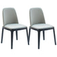 Modern Style Home Dining Side Chair Wood Parsons Armless Chair Smoke Gray 2 Piece Set Clearhalo 'Dining Chairs' 'Dining Tables & Seating' 'dining_chair' 'furn' 'furn_dining_chair' 'Furniture' 'Kitchen & Dining Furniture' 6814513