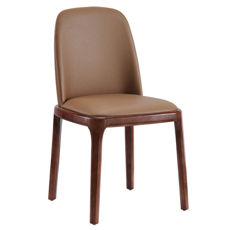 Modern Style Home Dining Side Chair Wood Parsons Armless Chair Walnut 1 Piece Clearhalo 'Dining Chairs' 'Dining Tables & Seating' 'dining_chair' 'furn' 'furn_dining_chair' 'Furniture' 'Kitchen & Dining Furniture' 6814517