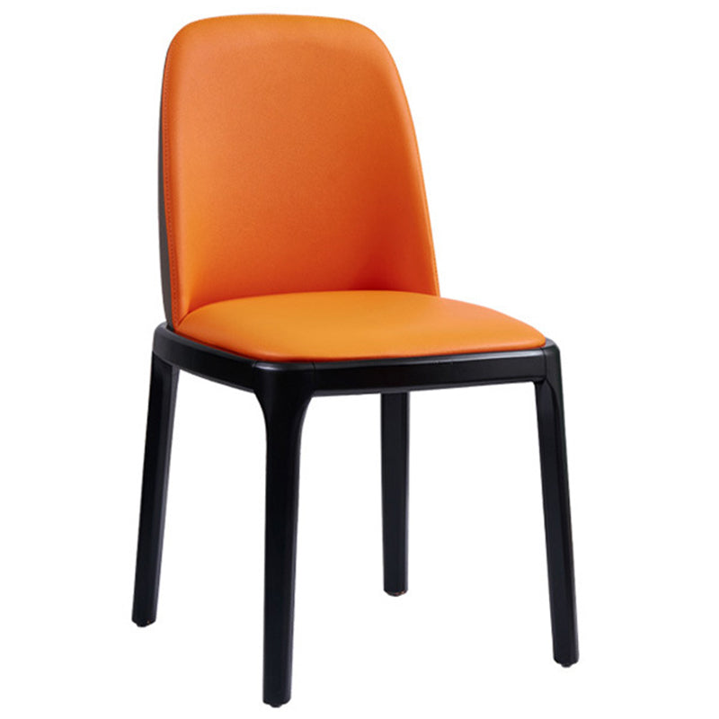 Modern Style Home Dining Side Chair Wood Parsons Armless Chair Grey Orange 1 Piece Clearhalo 'Dining Chairs' 'Dining Tables & Seating' 'dining_chair' 'furn' 'furn_dining_chair' 'Furniture' 'Kitchen & Dining Furniture' 6814522