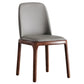 Modern Style Home Dining Side Chair Wood Parsons Armless Chair Walnut + Gray 1 Piece Clearhalo 'Dining Chairs' 'Dining Tables & Seating' 'dining_chair' 'furn' 'furn_dining_chair' 'Furniture' 'Kitchen & Dining Furniture' 6814527