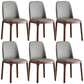 Modern Style Home Dining Side Chair Wood Parsons Armless Chair Walnut + Gray 6 Piece Set Clearhalo 'Dining Chairs' 'Dining Tables & Seating' 'dining_chair' 'furn' 'furn_dining_chair' 'Furniture' 'Kitchen & Dining Furniture' 6814530
