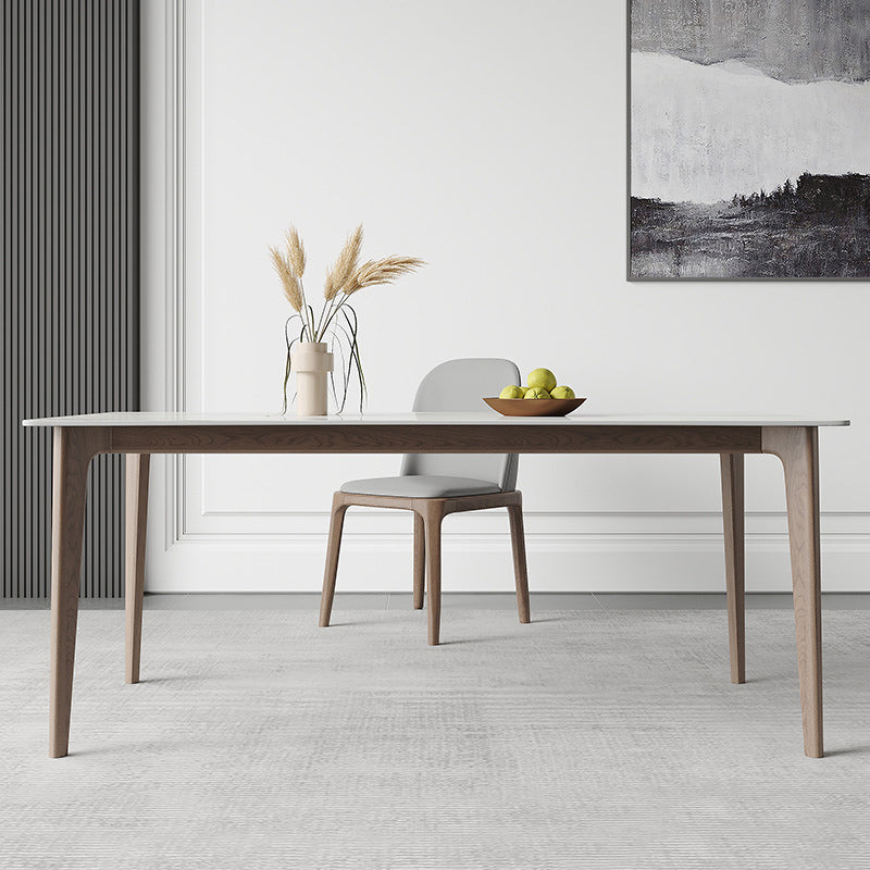 Style contemporain 1/2/5 pièces chaises de restauration Ensemble de meubles en pierre rectangulaire en blanc