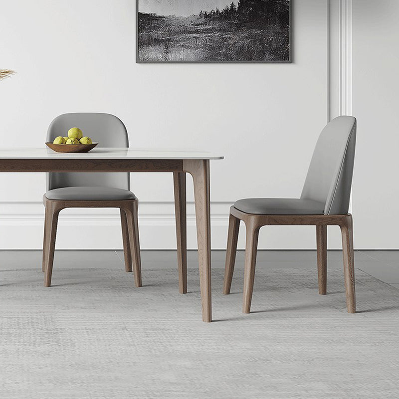 Style contemporain 1/2/5 pièces chaises de restauration Ensemble de meubles en pierre rectangulaire en blanc