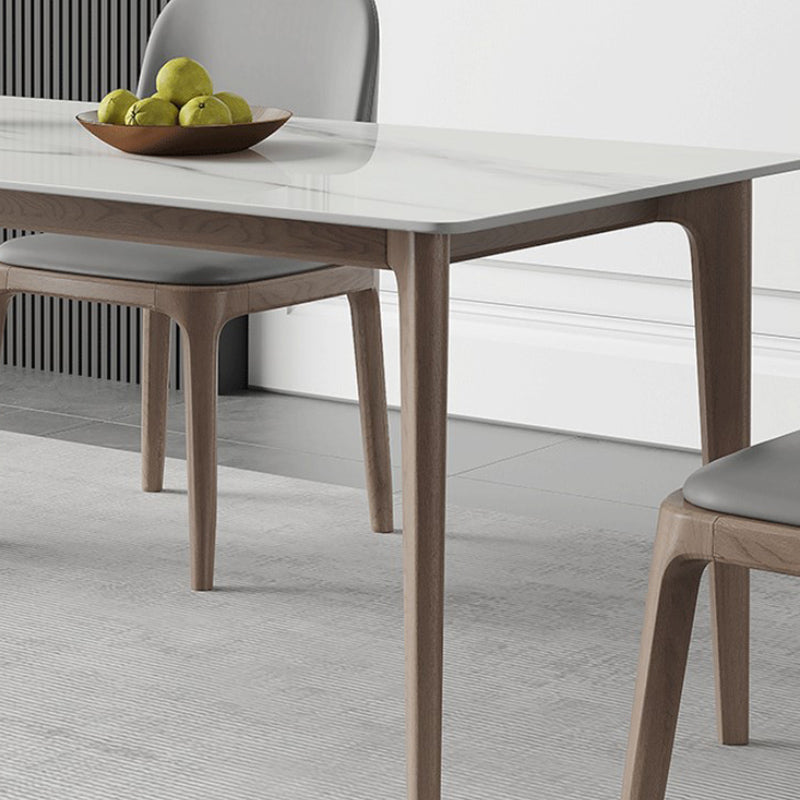 Style contemporain 1/2/5 pièces chaises de restauration Ensemble de meubles en pierre rectangulaire en blanc