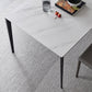 Contemporary 1/2/3/5 Pieces Dining Chairs Set Rectangle Stone Furniture in White