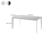 Contemporáneo 1/2/3/5 Piezas Sillas de comedor Conjunta muebles de piedra rectangulares en blanco