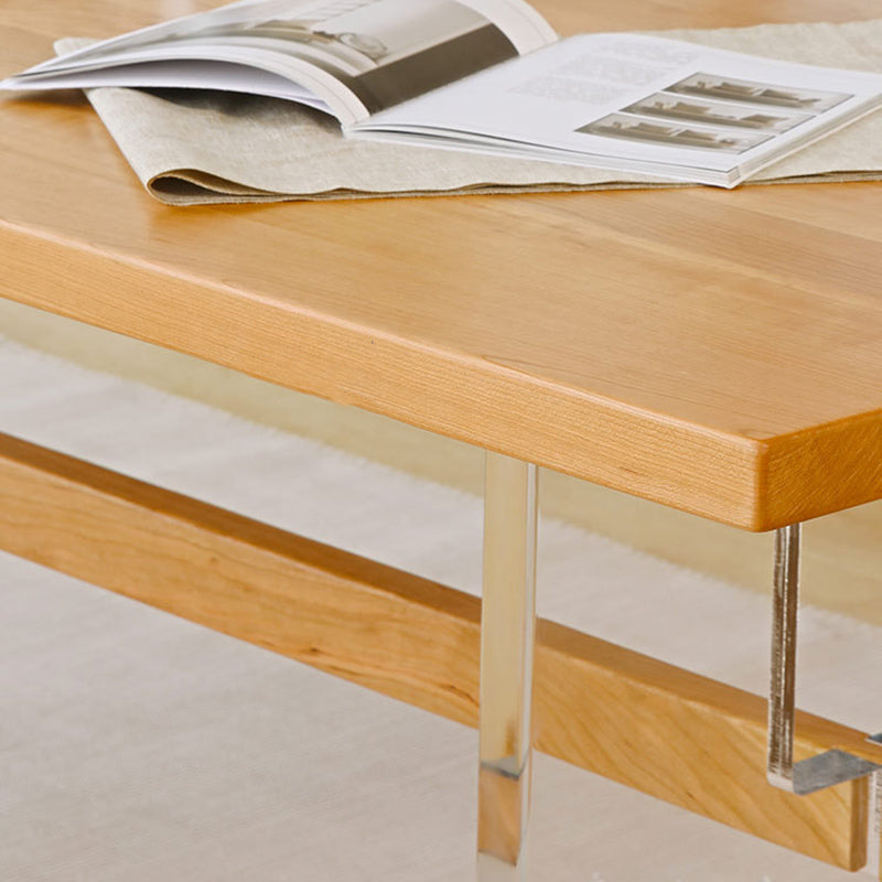 Modern 1/4 Pieces Dining Set Rectangle Ash Wood Dining Table for Dining Room Kitchen