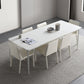 Modern Style 1/2/4/5/6/7 Pieces Dining Chairs Set Rectangle Stone Furniture in White 7 Pieces: Table, 6 Chairs Clearhalo 'Dining Room Sets' 'Dining Tables & Seating' 'dining_room_set' 'furn' 'furn_dining_room_set' 'Furniture' 'Kitchen & Dining Furniture' 6814712