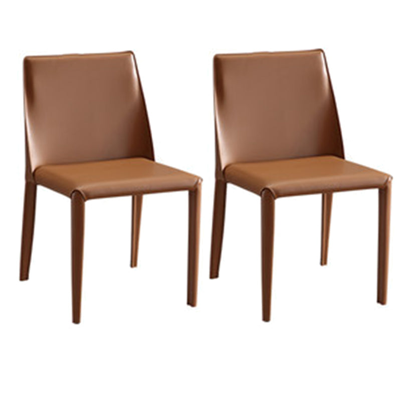 Modern Style 1/2/4/5/6/7 Pieces Dining Chairs Set Rectangle Stone Furniture in White 2 Orange Chairs Clearhalo 'Dining Room Sets' 'Dining Tables & Seating' 'dining_room_set' 'furn' 'furn_dining_room_set' 'Furniture' 'Kitchen & Dining Furniture' 6814713