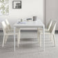 Modern Style 1/2/4/5/6/7 Pieces Dining Chairs Set Rectangle Stone Furniture in White 5 Pieces: Table, 4 White Chairs Clearhalo 'Dining Room Sets' 'Dining Tables & Seating' 'dining_room_set' 'furn' 'furn_dining_room_set' 'Furniture' 'Kitchen & Dining Furniture' 6814722