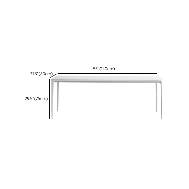 Modern Style 1/2/4/5/6/7 Pieces Dining Chairs Set Rectangle Stone Furniture in White Clearhalo 'Dining Room Sets' 'Dining Tables & Seating' 'dining_room_set' 'furn' 'furn_dining_room_set' 'Furniture' 'Kitchen & Dining Furniture' 6814727