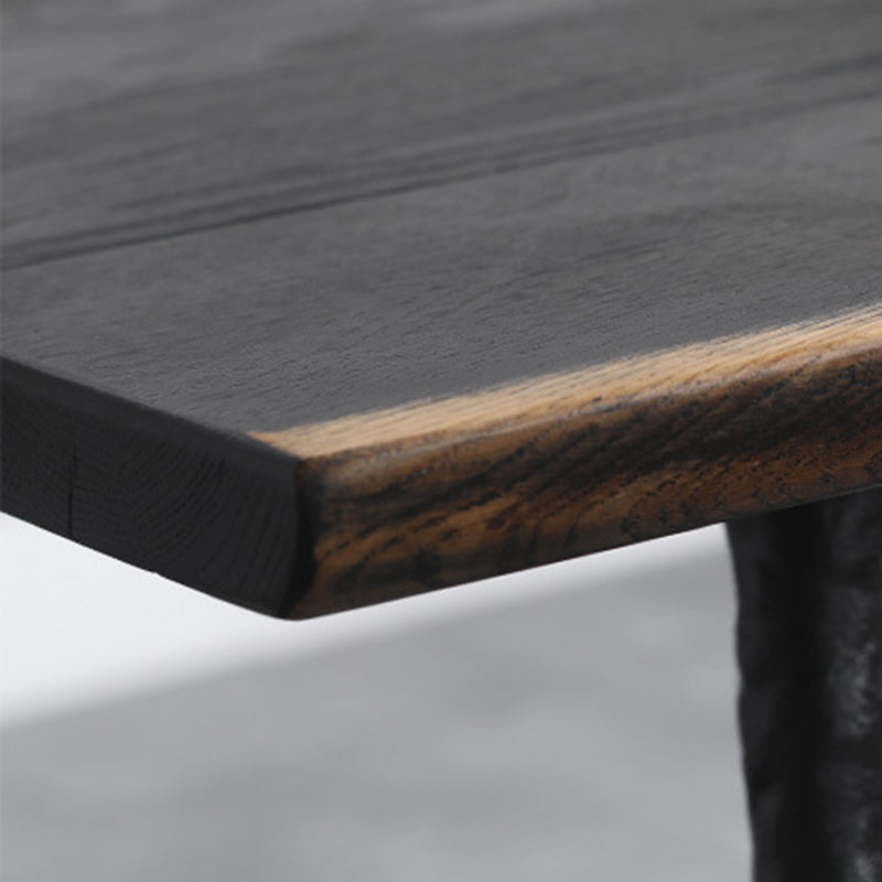 Industrial 1/5 Pieces Dining Set Rectangle Oak Wood Dining Table for Dining Room Clearhalo 'Dining Room Sets' 'Dining Tables & Seating' 'dining_room_set' 'furn' 'furn_dining_room_set' 'Furniture' 'Kitchen & Dining Furniture' 6814739