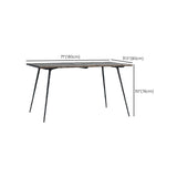 Industrial 1/5 Pieces Dining Set Rectangle Oak Wood Dining Table for Dining Room Clearhalo 'Dining Room Sets' 'Dining Tables & Seating' 'dining_room_set' 'furn' 'furn_dining_room_set' 'Furniture' 'Kitchen & Dining Furniture' 6814746