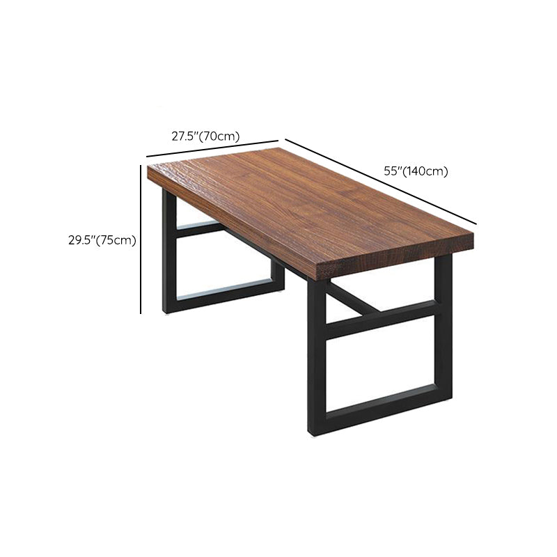 Industrial 1/3/5/7 Pieces Dining Set Rectangle Wood Dining Table for Cafe Clearhalo 'Dining Room Sets' 'Dining Tables & Seating' 'dining_room_set' 'furn' 'furn_dining_room_set' 'Furniture' 'Kitchen & Dining Furniture' 6814770