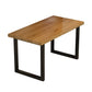 Industrial 1/5 Pieces Dining Set Rectangle Pine Wood Dining Table for Dining Room Cafe