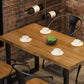 Industrial 1/5 Pieces Dining Set Rectangle Pine Wood Dining Table for Dining Room Cafe