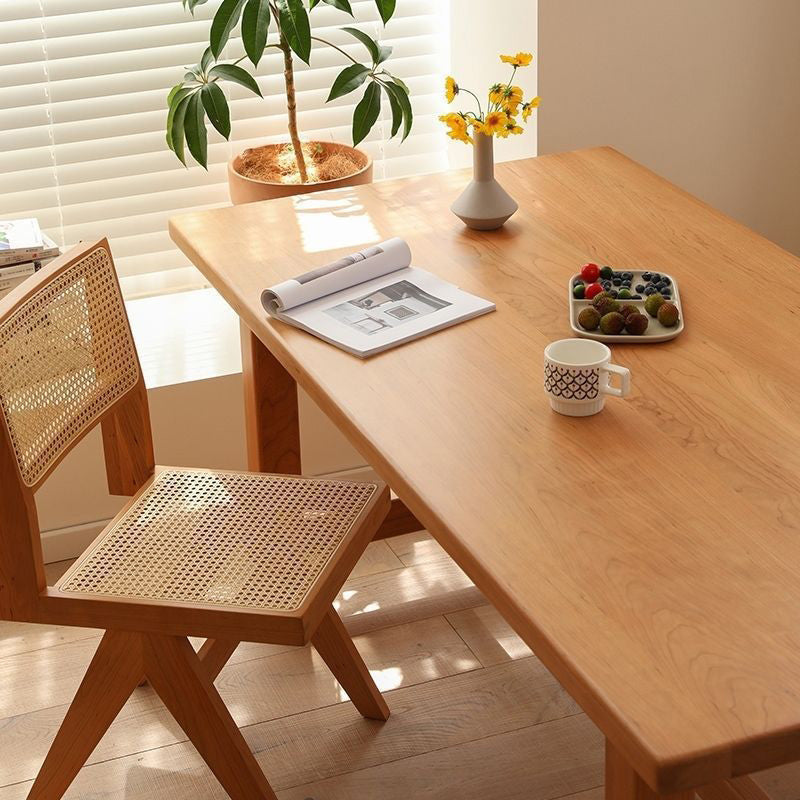 Pièces modernes 1/2/4/5/6/7 Pièces Ensemble de restauration Rectangle Pine Wood Dining Table pour salle à manger