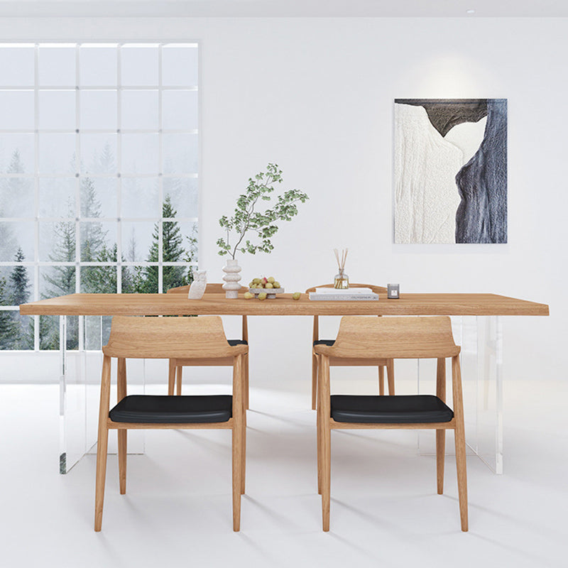 1/3/4/5 Pieces Modern Dining Set Rectangle Pine Wood Dining Table for Kitchen