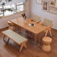 Modern 1/4/6 Pieces Dining Set Rectangle Ash Wood Dining Table for Dining Room