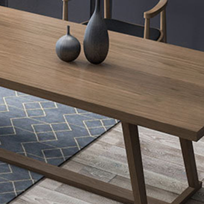 Industrial 1/5/7 Pieces Dining Set Rectangle Pine Wood Dining Table Set for Cafe Clearhalo 'Dining Room Sets' 'Dining Tables & Seating' 'dining_room_set' 'furn' 'furn_dining_room_set' 'Furniture' 'Kitchen & Dining Furniture' 6814953