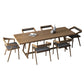 Industrial 1/5/7 Pieces Dining Set Rectangle Pine Wood Dining Table Set for Cafe Clearhalo 'Dining Room Sets' 'Dining Tables & Seating' 'dining_room_set' 'furn' 'furn_dining_room_set' 'Furniture' 'Kitchen & Dining Furniture' 6814956
