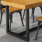 Industrial 1/3/5 Pieces Dining Set Rectangle Wood Dining Table for Dining Room Cafe