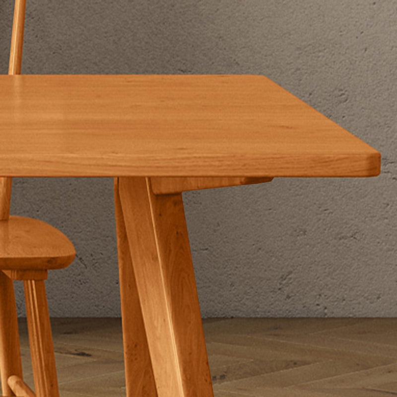 Modern 1/4/5/6 stukken Dinerset rechthoekige dennenhout eettafel voor keuken