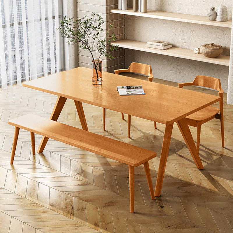 Modern 1/4/5/6 stukken Dinerset rechthoekige dennenhout eettafel voor keuken