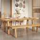 Industrial 1/4/5/6 Pieces Dining Set Rectangle Wood Dining Table for Dining Room