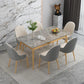 1/2/5/7 Pieces Nordic Dining Set Rectangle Stone Dining Table for Dining Room