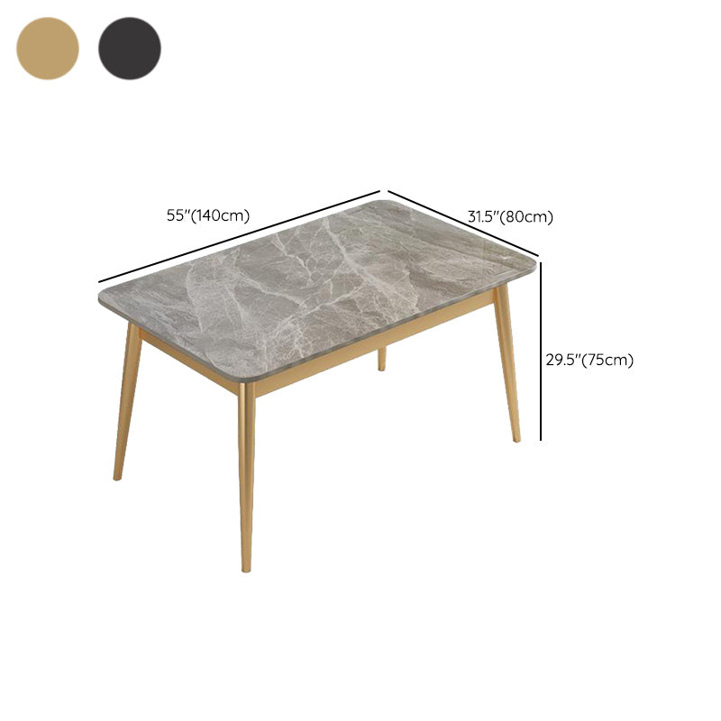 1/2/5/7 Pieces Nordic Dining Set Rectangle Stone Dining Table for Dining Room