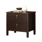 2 - Drawer Contemporary Accent Table Nightstand Antique Finish Bed Nightstand