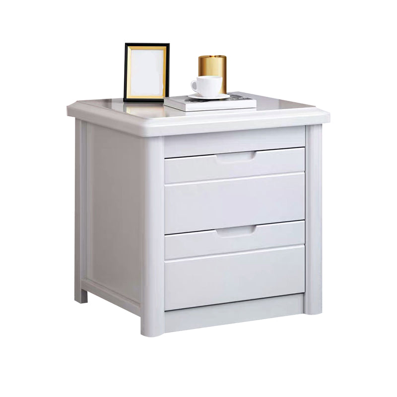 2 - Schublade zeitgenössischer Akzenttisch Nachttisch Walnuss Holzbett Nachttisch