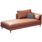Modern Style Recessed Arms Chaise Living Room Faux Leather Chaise Orange Right-Arm Chaise Clearhalo 'Chairs & Seating' 'Chaise Lounge' 'chaise_lounge' 'furn' 'furn_chaise_lounge' 'Furniture' 'Living Room Furniture' 6815294