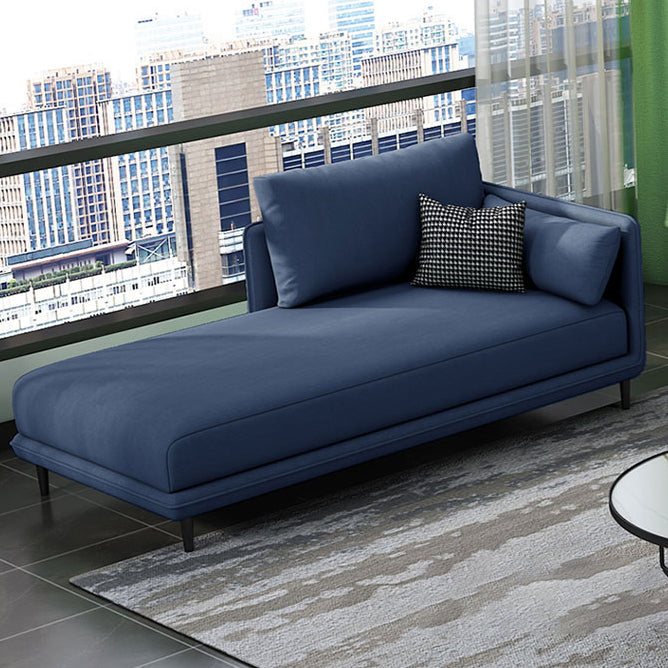 Modern Style Recessed Arms Chaise Living Room Faux Leather Chaise Clearhalo 'Chairs & Seating' 'Chaise Lounge' 'chaise_lounge' 'furn' 'furn_chaise_lounge' 'Furniture' 'Living Room Furniture' 6815300