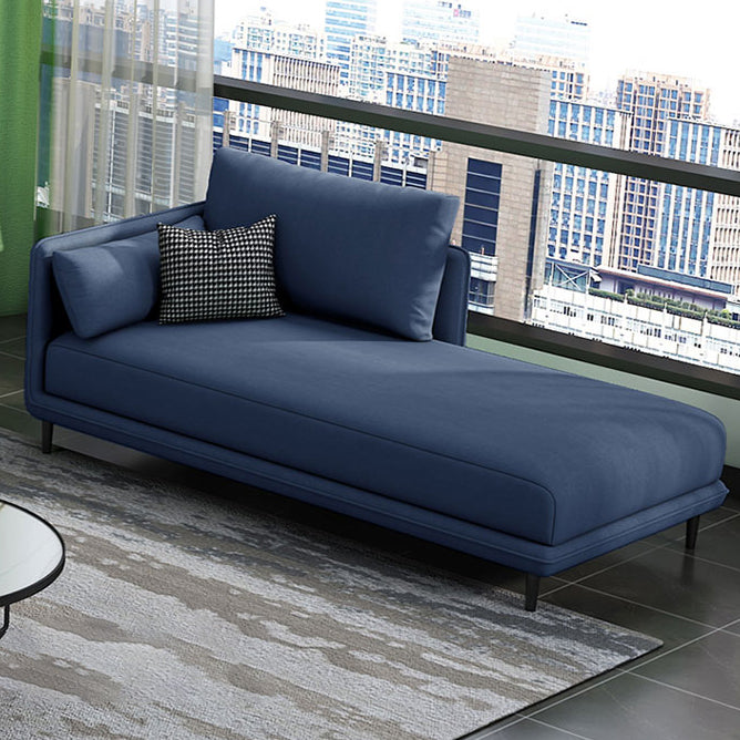 Modern Style Recessed Arms Chaise Living Room Faux Leather Chaise Clearhalo 'Chairs & Seating' 'Chaise Lounge' 'chaise_lounge' 'furn' 'furn_chaise_lounge' 'Furniture' 'Living Room Furniture' 6815304