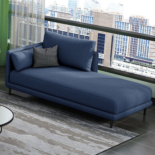 Modern Style Recessed Arms Chaise Living Room Faux Leather Chaise Clearhalo 'Chairs & Seating' 'Chaise Lounge' 'chaise_lounge' 'furn' 'furn_chaise_lounge' 'Furniture' 'Living Room Furniture' 6815304